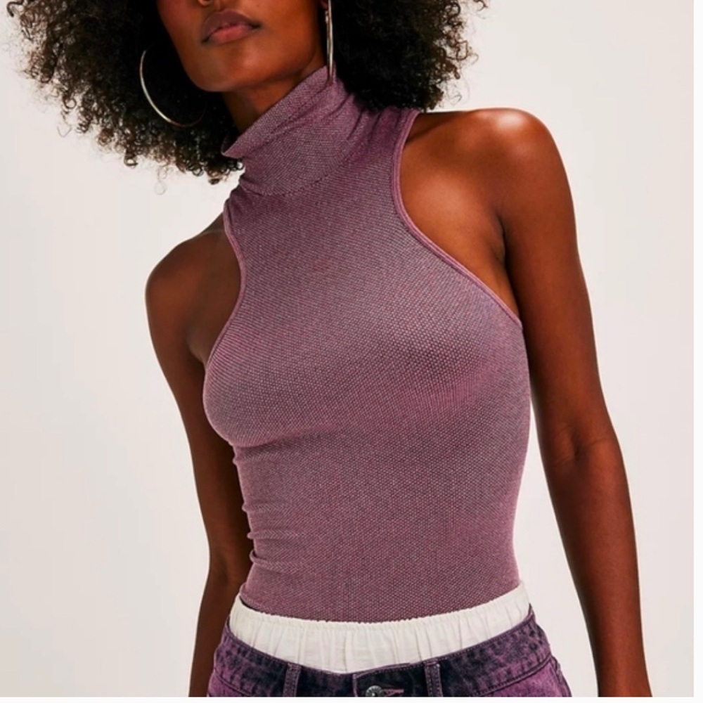 Free People Sleeveless Mock Neck Tank Top NWT